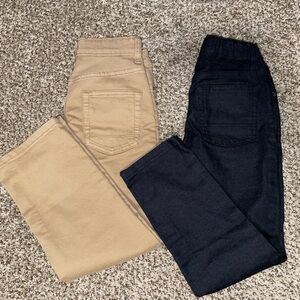 BUNDLE Cat & Jack Boys Size 6 Pants Khaki and Dark Blue Jeans